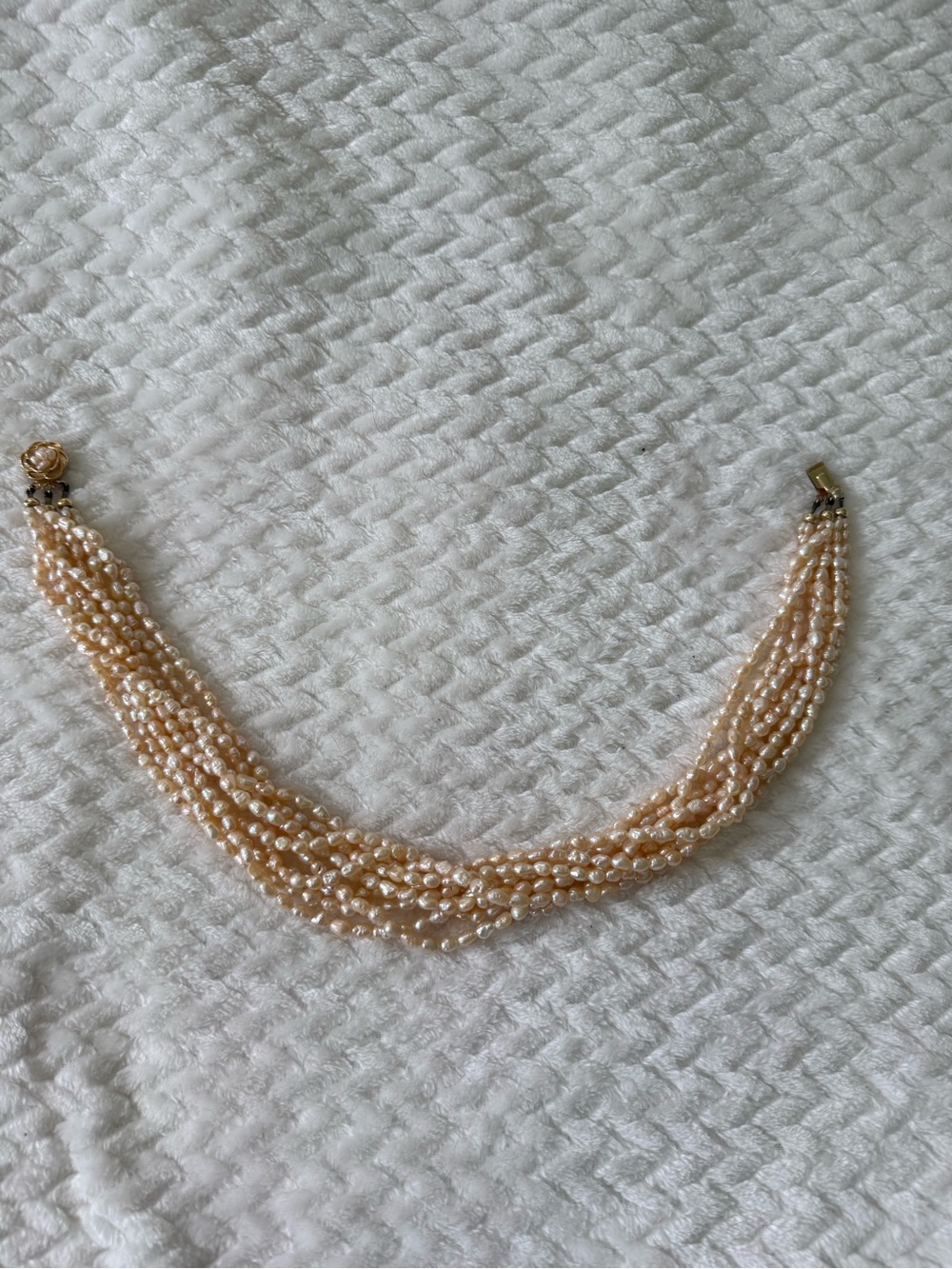 Multi-Strand Freshwater Pearl Necklace in Cream